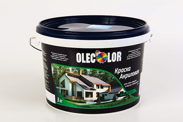 Краска ВД OLECOLOR фасадная (3,0кг)