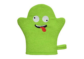 Мочалка-варежка "Монстрик" для нежной и чувствительной кожи, 19х18 см, soft, для бани и сауны, "Банн