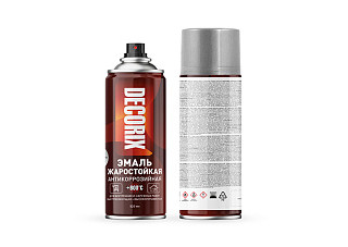 Эмаль аэрозольная +800°С DECORIX жаростойкая чёрный (0157-01 DX) (520мл)