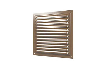 Решетка металлическая TDM полимерная эмаль, коричневая 150х150мм (1807-0707)
