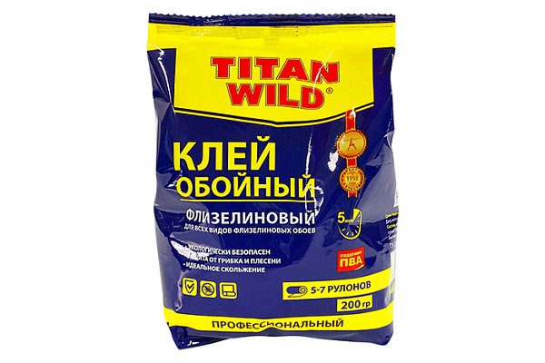 Клей обойный TITAN WILD флизелин 200гр пакет