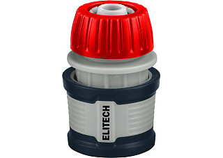 Соединитель ELITECH Garden HF 012WS пластиковый, быстросъемный с аквастопом (3/4") (118)