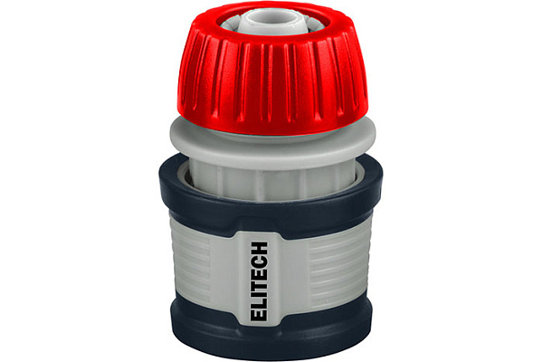Соединитель ELITECH Garden HF 012WS пластиковый, быстросъемный с аквастопом 3/4" (1/30)
