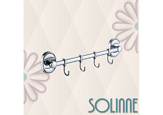 Кронштейн настенный 4 крючка Solinne Modern 16214, хром (2536.306)
