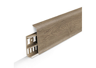Плинтус напольный с кабель-каналами 70мм 2,2м "Деконика", 205 Дуб капучино