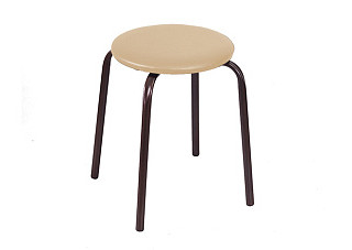 Табурет Классик 18С (Н.Челны) круг, цвет бежевый, каркас медь