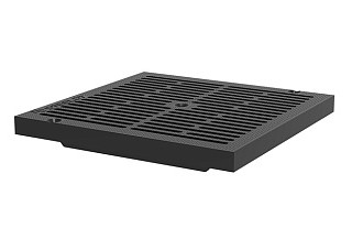 Решетка пластиковая SteeStart А15 черная (300х300) 