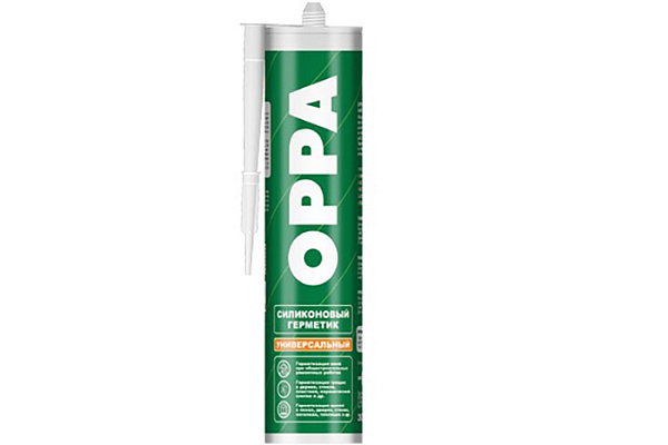 Герметик силиконовый OPPA U универсальный белый (270г) /24шт (075)
