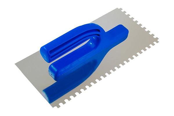 Гладилка Remocolor зубчатая нержавеющая сталь,130х270мм, зуб 12х12мм пластиковая рукоятка (27-1-012)