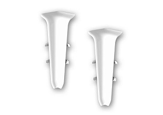 Угол внутренний для плинтуса 85мм "Деконика" (2шт. во флоупак), 001 Белый