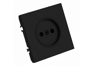 Розетка Feron 1-м. с защит. шт. (механизм) б/з 250В 16А  Эмили RST16-5109-05 черный уголь 49850