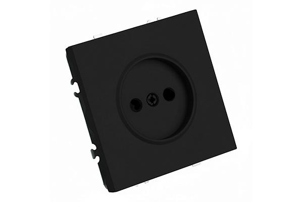 Розетка Feron 1-м. с защит. шт. (механизм) б/з 250В 16А Эмили RST16-5109-05 черный уголь 49850