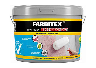 Грунтовка акриловая бетоноконтакт (3 кг) FARBITEX