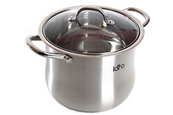 Кастрюля нержавеющая сталь LARA BIG SIZE 8,2л (LR02-41)