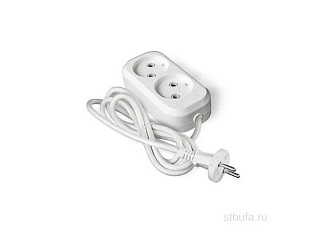 Удлинитель 5м 2гн. ProfiTec ST сет TURBO б/з ПВС 2*0,75 10A бел (ABS-пласт) (1010200005)