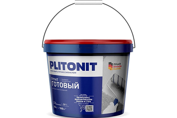 Грунт PLITONIT PROFI морозостойкий, глубокого проникновения, (готовый) 10л (HO10886)