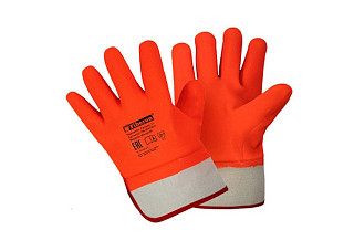 Перчатки хлопок+флис FIBERON ПВХ Стойкость к загрязнениям-крага 11XXL(PR-WNT91)(618)(1/60)