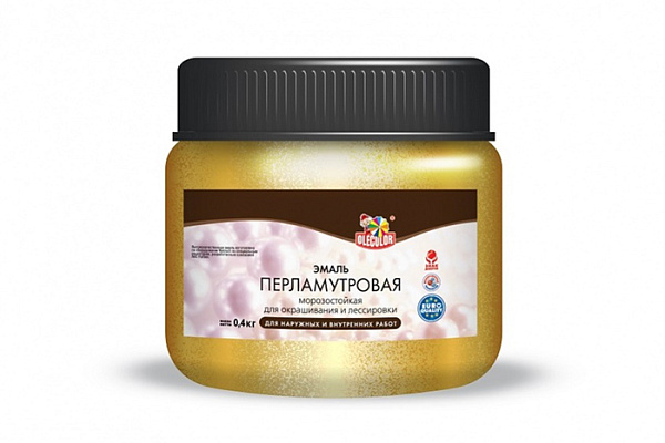 Эмаль акриловая перламутровая универсальная OLECOLOR бронза (0,3кг)