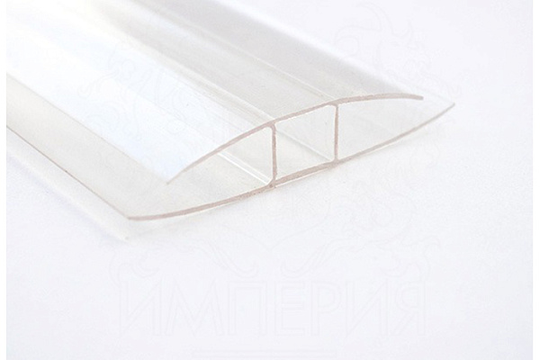 Профиль соединительный неразъемный 6м прозрачный 6 мм Эко