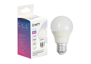 Лампа светодиодная HiTT-PL-A60-12-230-E27-6500 12Вт (785)