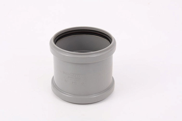 Муфта двухраструбная-ремонтная 110мм СЕРЫЙ (1/25)