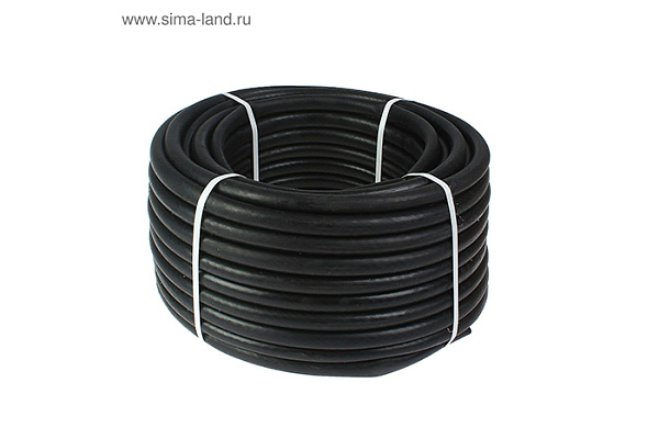 Шланг корд.рукав поливочный резиновый Удачный г.Волжский черный (d=16мм, L=50м)