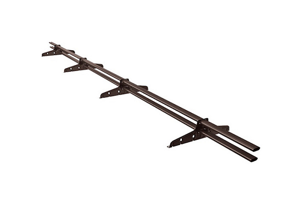 Снегодержатель для металлочерепицы УСИЛЕННЫЙ 4опоры L-3,0м RAL-8017 (ШОКОЛАД)