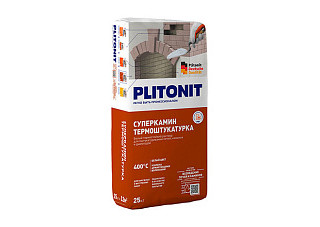 Штукатурка PLITONIT СУПЕРКАМИН термоштукатурка белая для отделки печей и каминов 25кг Н002508 (1/48)