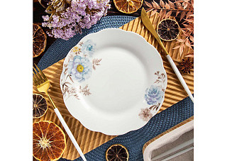 Тарелка обеденная, керамика, 20см, круглая, Флорина, Daniks (19-237) (454765)