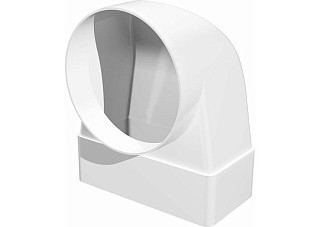 Соединитель угловой плоского канала с круглым Ø60х120 (60120 СК100КП)