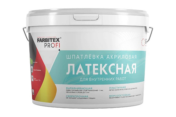 Шпатлевка FARBITEX PROFI акриловая латексная 1,5 кг (1/6)
