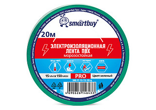 Изолента SMARTBUY Pro, 0.15х15мм, 20м Зеленая (SBE-IT-15-15-20-g)