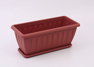 Ящик для растений ФЕЛИЦИЯ балконный с поддоном терракот. (40см) (С185Т)