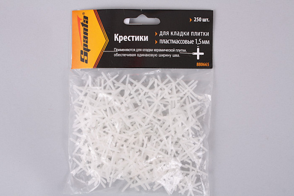 Крестики для плитки пластм. 1,5 мм 250шт 880665 (10/200)