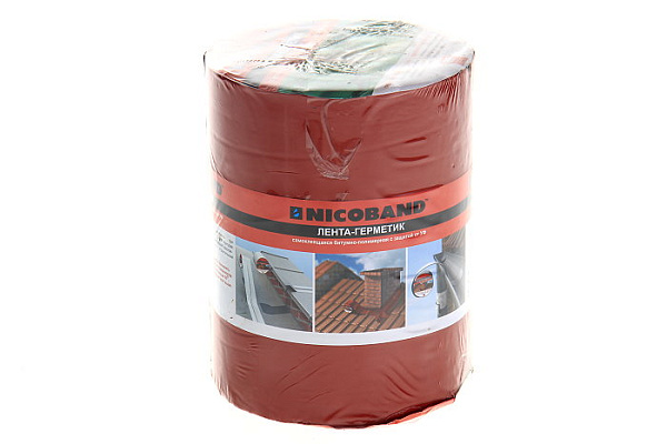 Лента самоклеющаяся Nicoband, красная (герметик) (3мх15см)