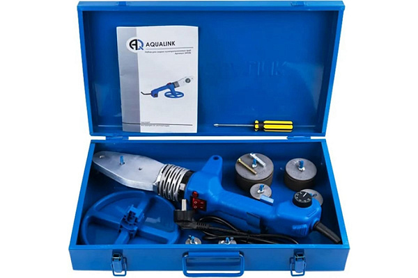 Сварочный аппарат для ППР труб AQUALINK (1500Вт, 20-63мм, кейс) (04596)