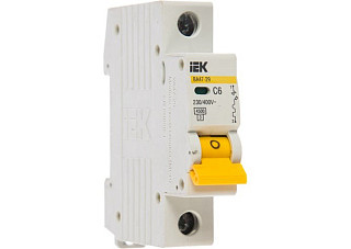 Авт. выкл.ВА47-29 1Р  6А 4,5кА х-ка С ИЭК (MVA20-1-006-C) 110
