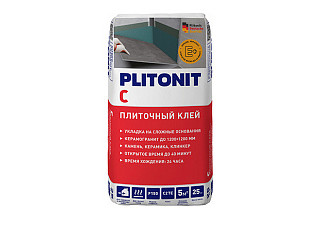 Клей для плитки PLITONIT С С2ТЕ 1200ммх1200мм 1.8mpa 25кг 78 (1/48)