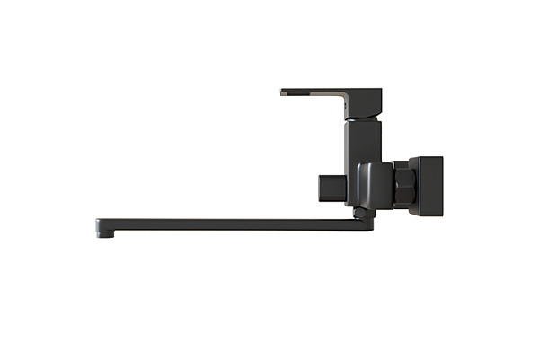 Смеситель для ванны и раковины 35k MIXLINE ML34-02 Solo Black (Латунь, Картридж 35мм)