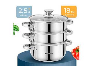 Пароварка VICONTE VC-08902S d18 см 2,5 л