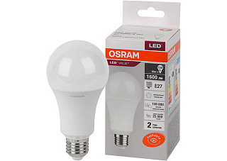 Лампа светодиодная OSRAM LED 20Вт E27 4000К 1600Лм груша 220В (замена 150Вт) (323)