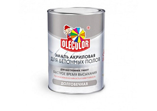 Эмаль акриловая для бетонных полов OLECOLOR белый (3,5кг)