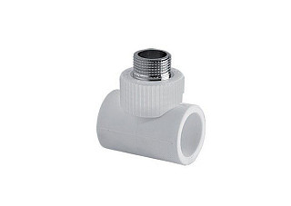 Тройник ПП комбинированный НР 20х1/2" VPL БЕЛЫЙ (100) (1/60)